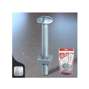 TIMbag - Roofing Bolts with Square Nuts, Zinc Plated